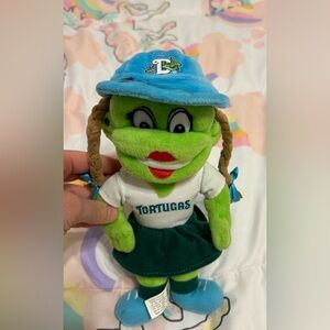 MiLB Daytona Tortugas Minor League Baseball Shelly Mascot Stuffy Plush Signed